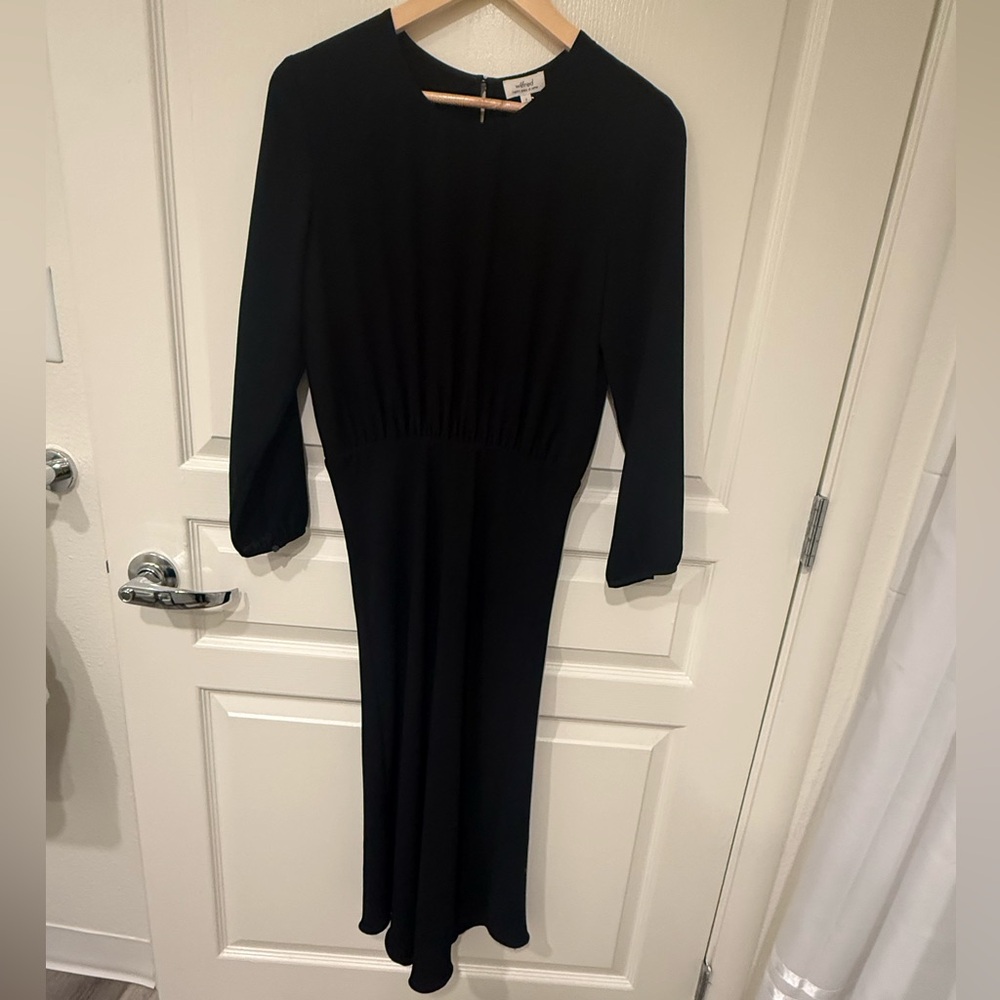 Aritzia Wilfred black midi dress size small